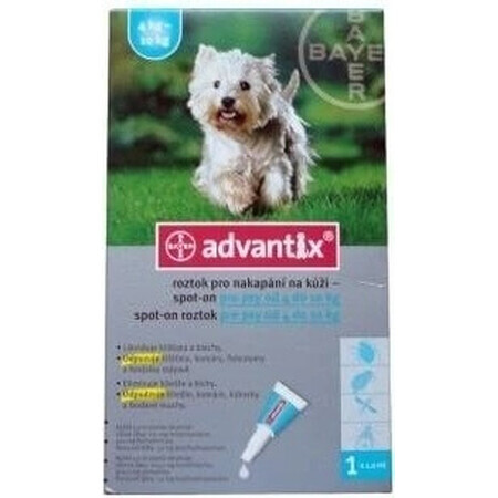 Advantix Spot-on per cani da 4 a 10 kg 1×1 ml, pipetta