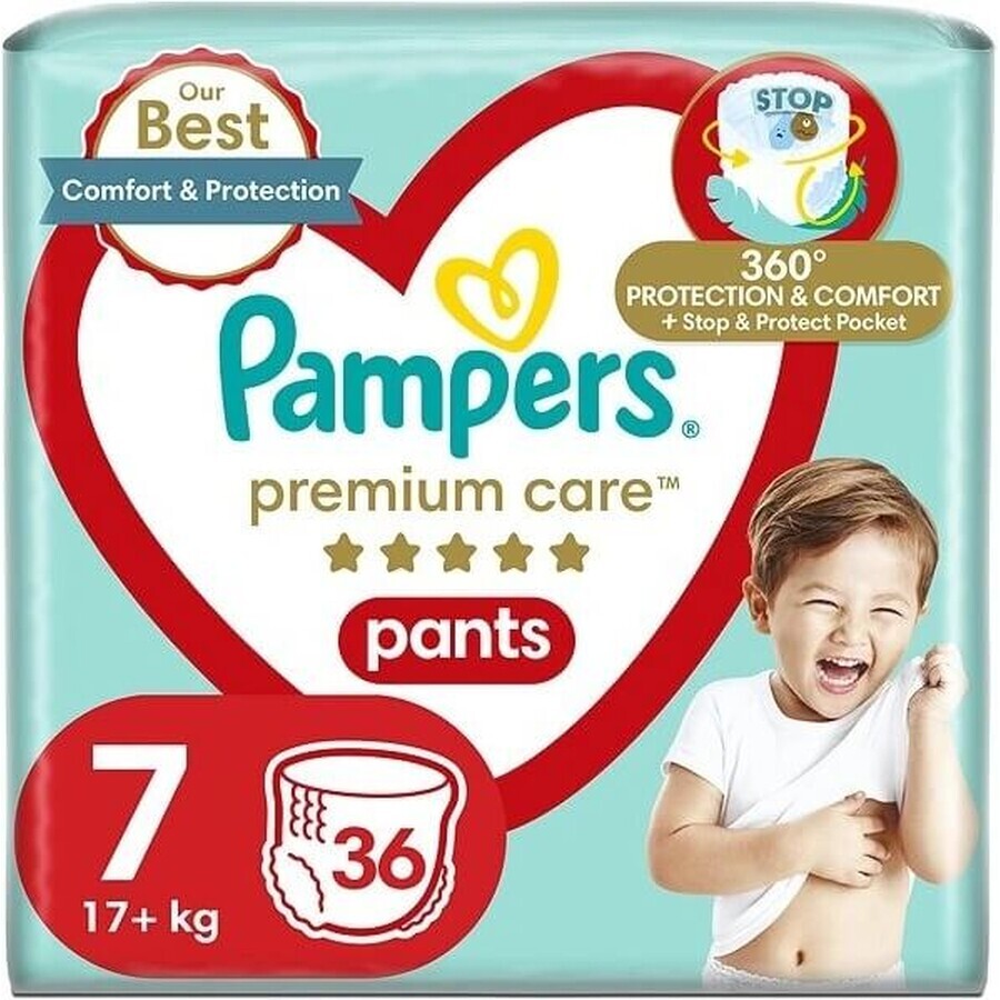 PAMPERS PREMIUM CARE DIAPER PANTS SIZE 7 17KG 36KS 1×36 pcs, diaper pants size 7