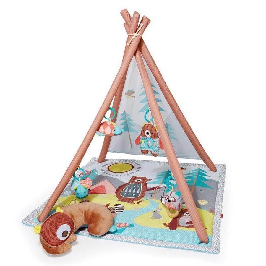 SKIP HOP 4-Toy Speeldeken, Camping Welpen 0 m+ 1×1, voor kleintjes