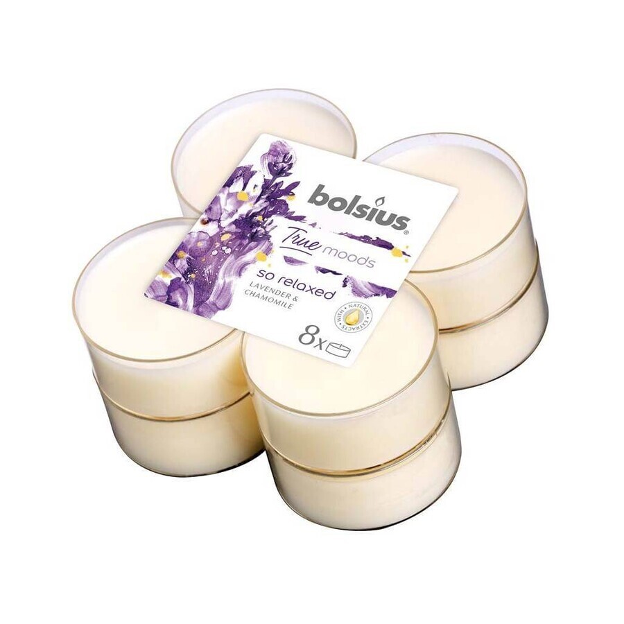 Bolsius Aromatic 2.0 Maxi Tea 8pcs So Relaxed, candele profumate 1×8 pezzi, candela profumata