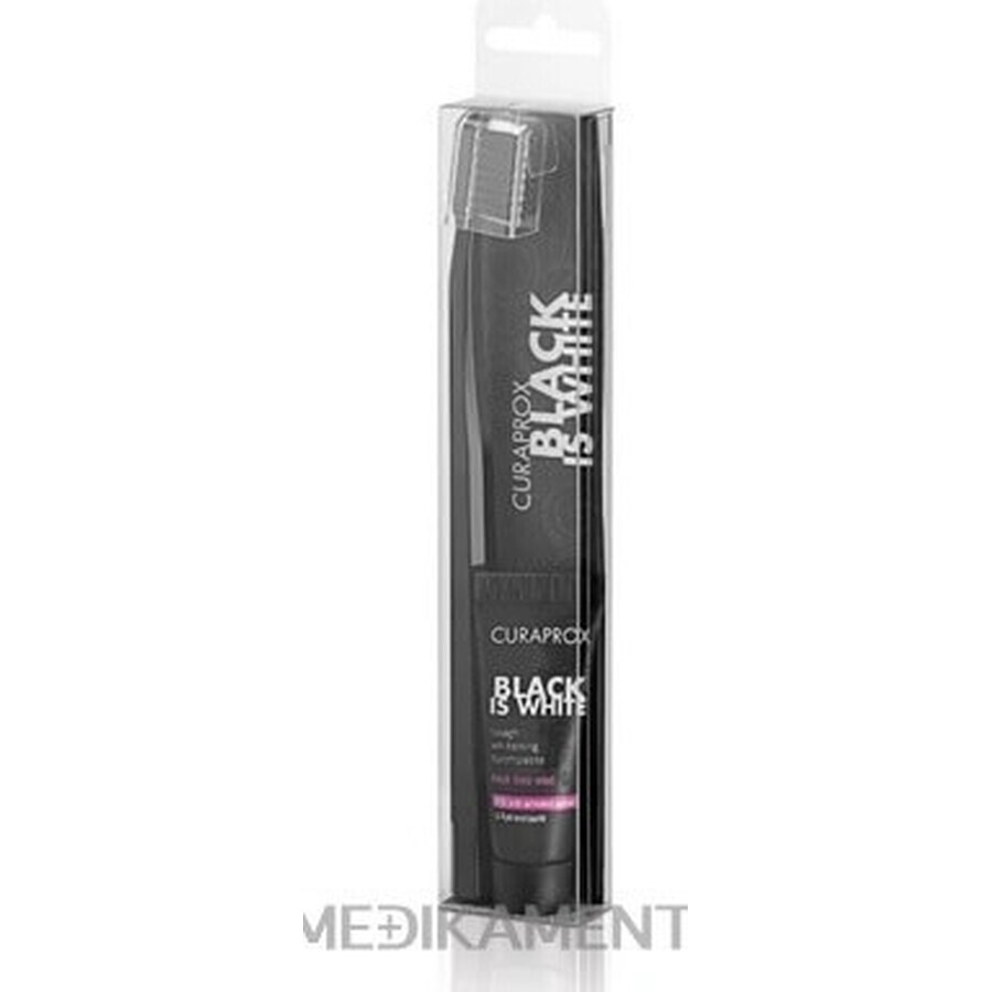 CURAPROX Black is White Light-Pack 1×1 set, dentifrice 8 ml + brosse à dents CS 5460 1 pc