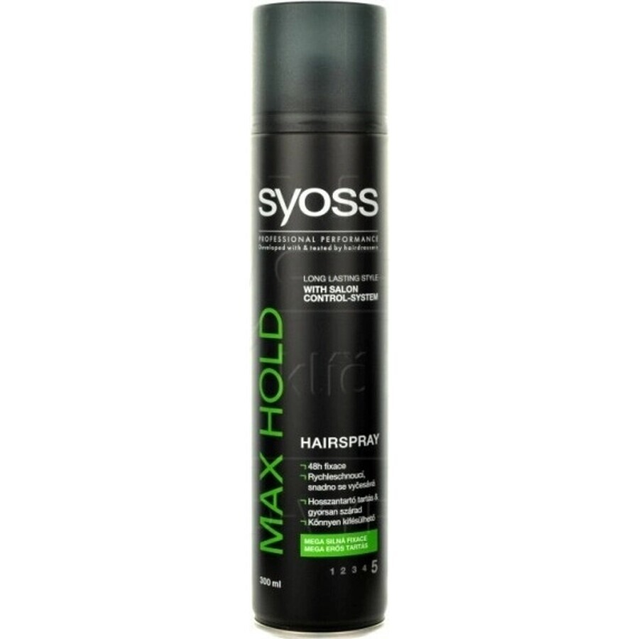 Syoss Max Hold Hairspray 1×300 ml, hairspray