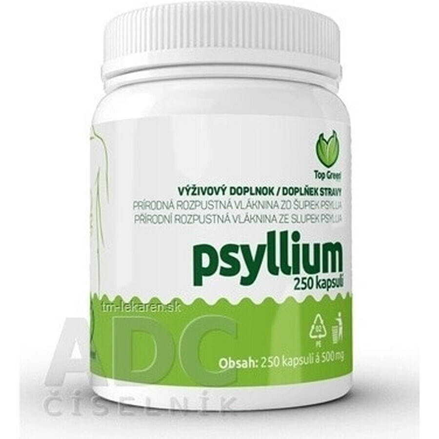 Top Green Psyllium Psyllium 1×250 cps, complément alimentaire