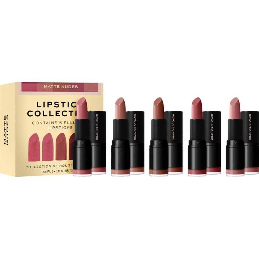 Lippenstiftenset Revolution PRO Matte Nude 1×5 stuks, lippenstiftenset