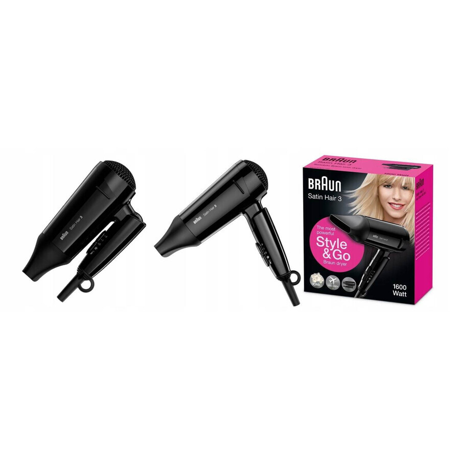 Braun Satin Hair 3 Hd 350 To Go 1pc 1×1 1pc asciugacapelli