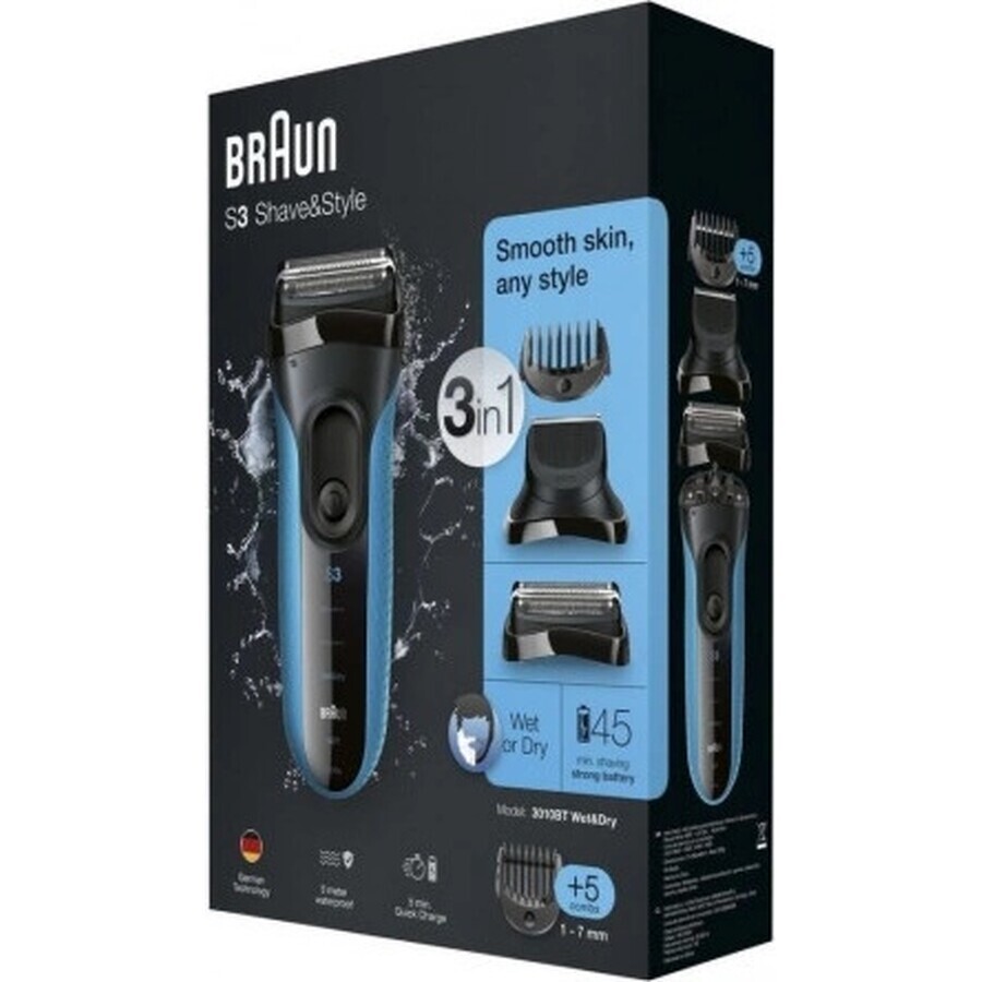 BRAUN Series 3 3010s W&D Series 3010s 1×1 pc, shaver