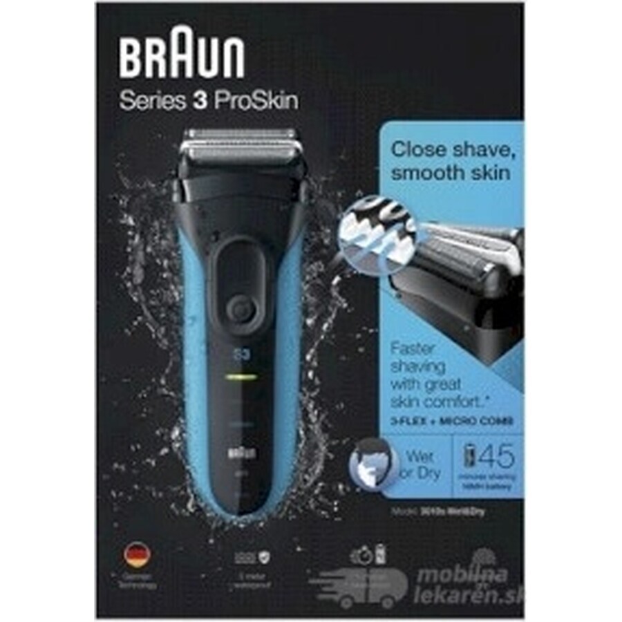 BRAUN Series 3 3010s W&D Series 3010s 1×1 pc, shaver