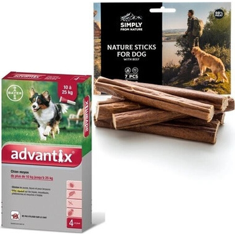 Advantix Spot-on for dogs from 10 to 25 kg 1×2,5 ml, pipette