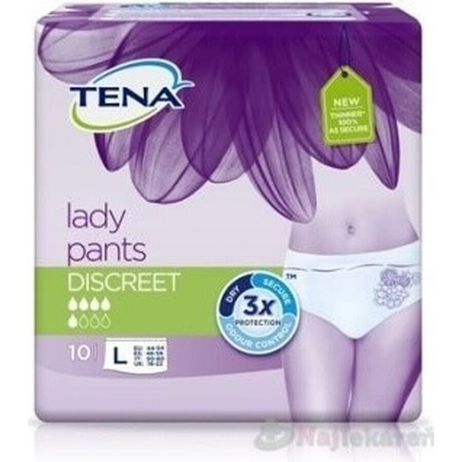 TENA Silhouette Normal L 1×10 pieces, incontinence briefs