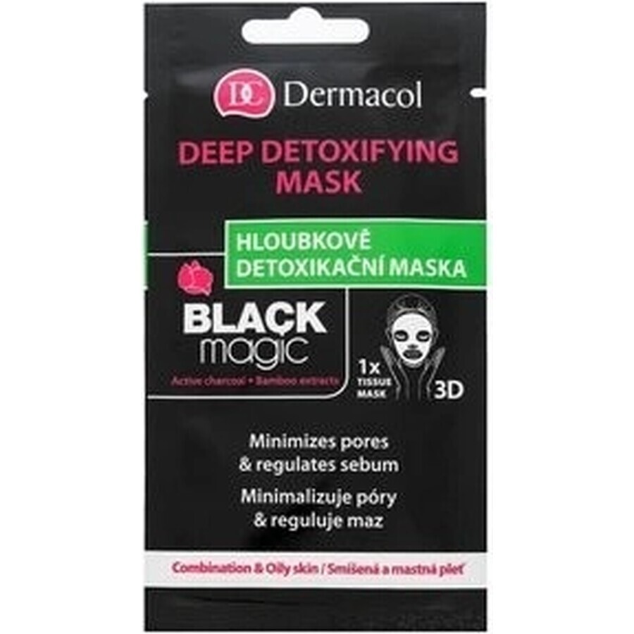 Dermacol Black Magic Textile Entgiftungsmaske 1×1 St., Entgiftung der Haut