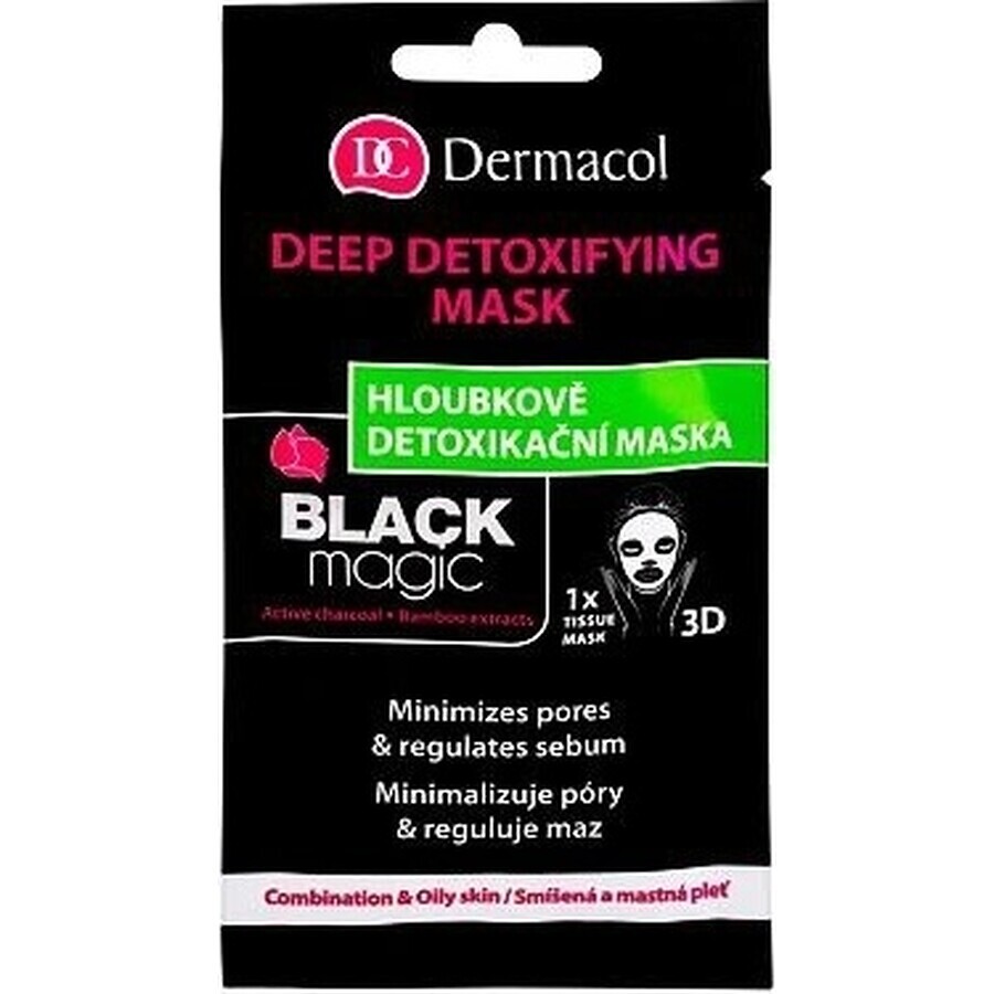 Dermacol Black Magic Textile Entgiftungsmaske 1×1 St., Entgiftung der Haut