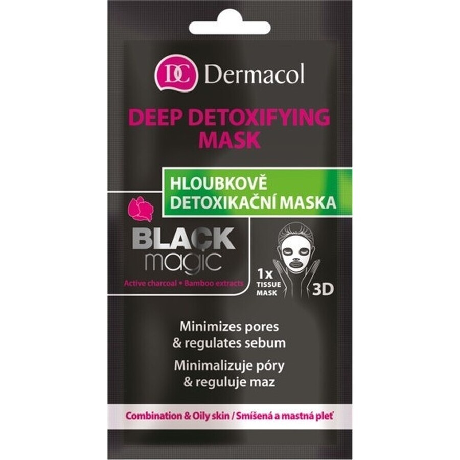 Dermacol Black Magic Textile Entgiftungsmaske 1×1 St., Entgiftung der Haut