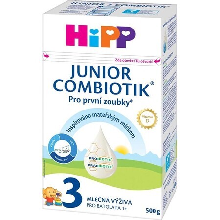 HiPP 3 Junior Combiotik® 1×500 g, lapte pentru copii mici din Marea Britanie. 1 an