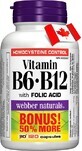 WEBBER NATURALS Vitamina B6+B12+Acido folico 1&#215;120 cps, integratore alimentare