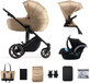 Passeggino combinato KINDERKRAFT SELECT SELECT 3in1 Prime 2 Sandrose Beige, Premium 1&#215;1 pz, passeggino