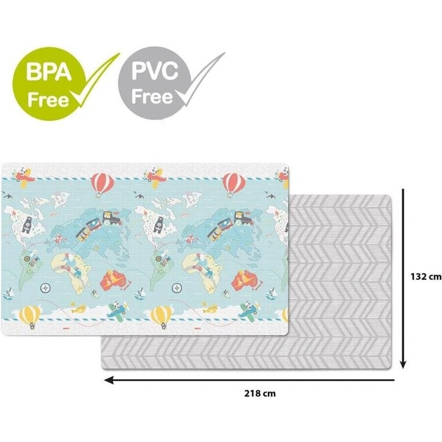 Reversible play mat - Little Traveller 0m+ 1×1 pc, play mat, 218 x 132 x 1,27 cm