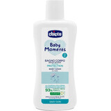 CHICCO Baby Body Shampoo BABY MOMENTS PROTECTION 1×200 ml, deterge delicatamente la pelle del bambino