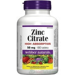 WEBBER NATURALS Zinco 50 mg Citrato 1×180 tbl, integratore alimentare