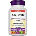 WEBBER NATURALS Zinco 50 mg Citrato 1×180 tbl, integratore alimentare