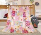 Coperta per neonati ELLA 1003/119 N 100x155cm patchwork rosa 1&#215;1 pz, coperta per neonati