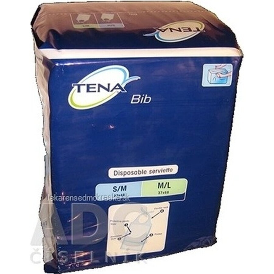 TENA Bib Bib L 1×150 pcs, size 37x66cm