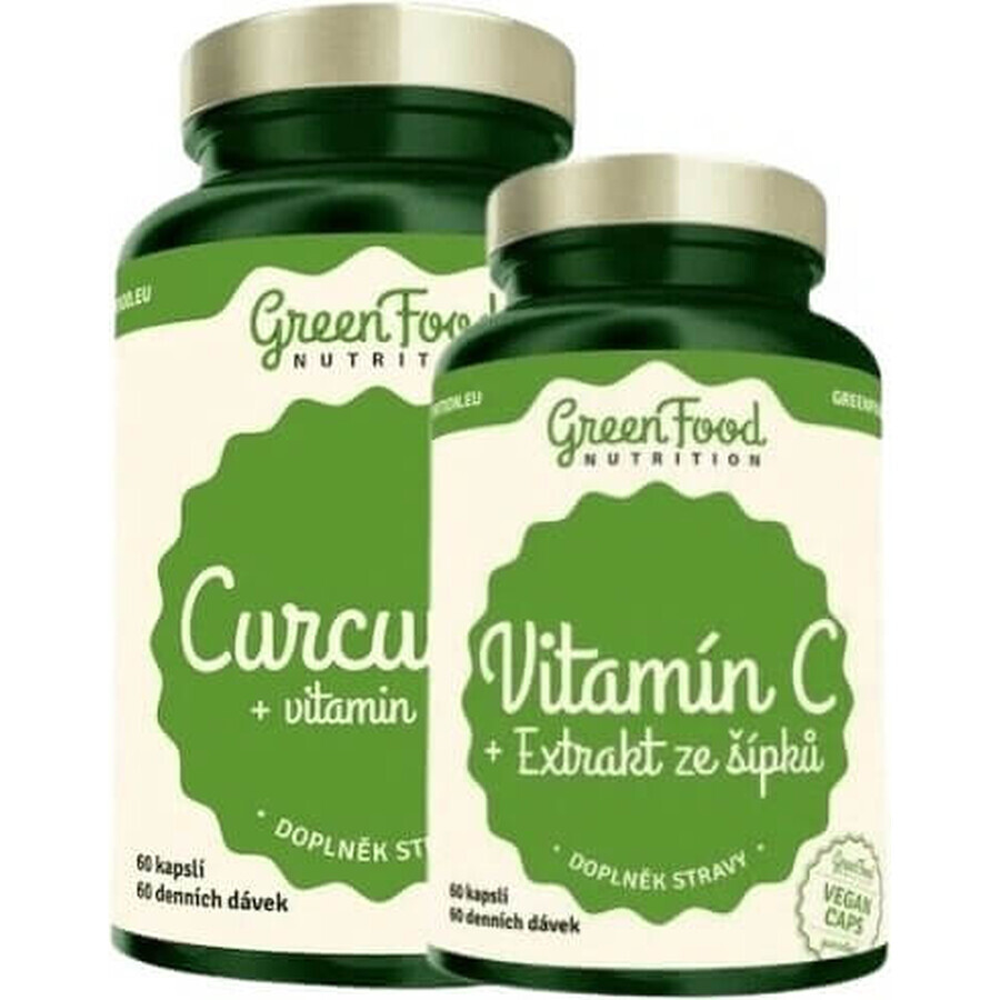 GreenFood Nutrition Curcumine + Vit D3 60cps 1×60 cps