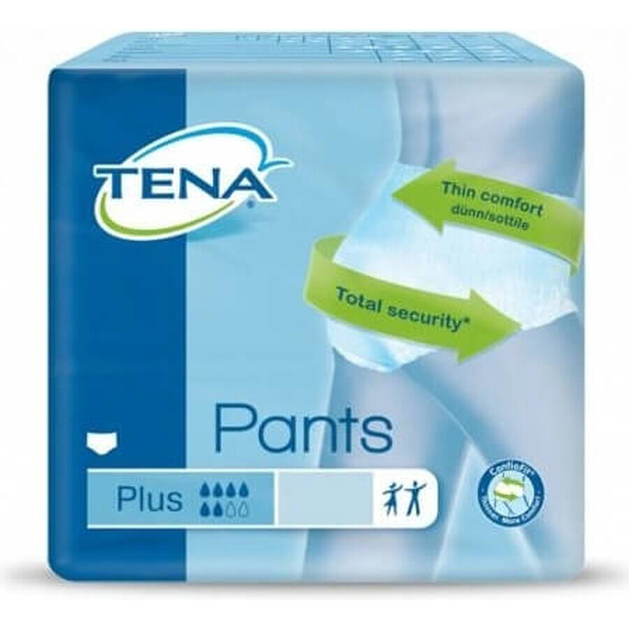 TENA PANTS PLUS EXTRA LARGE 1×12 buc, chiloți absorbanți extensibili, absorbție 1440 ml, circumferința șoldului 120-160 cm