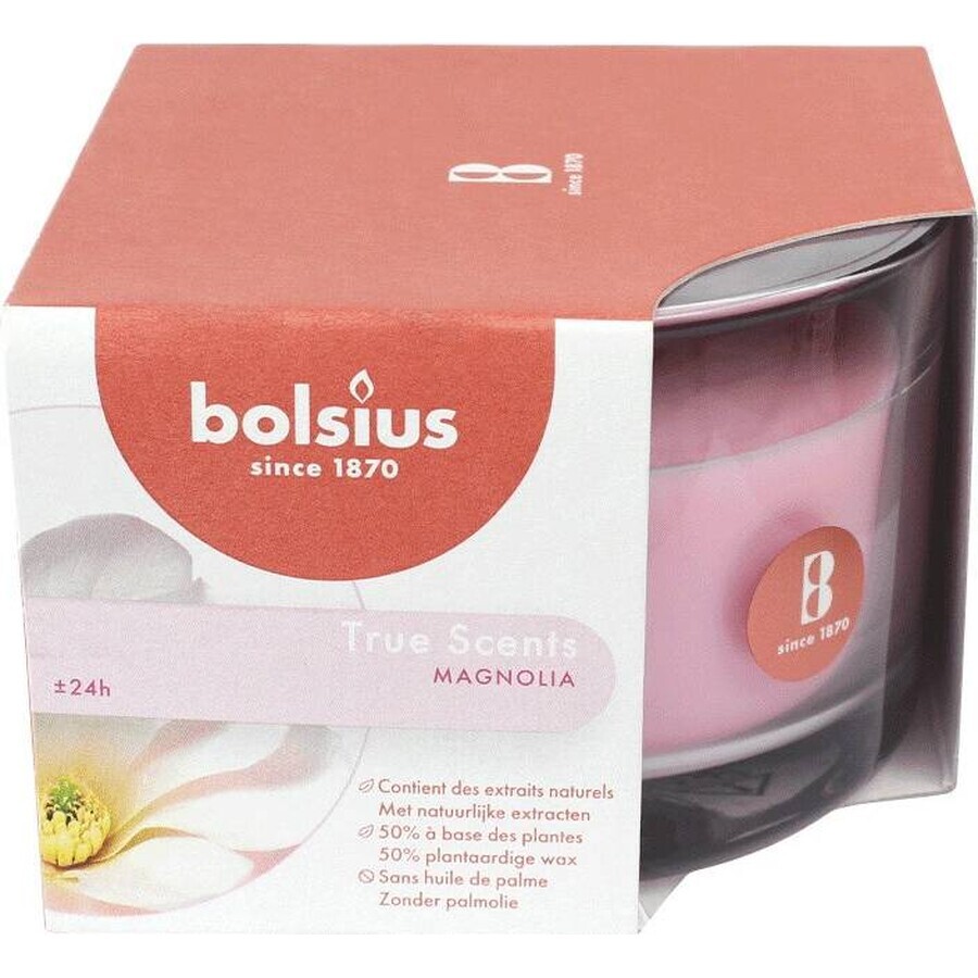 Bolsius Aromatic 2.0 Sticlă 90x63mm Magnolia, lumânare parfumată 1×1 buc, lumânare parfumată