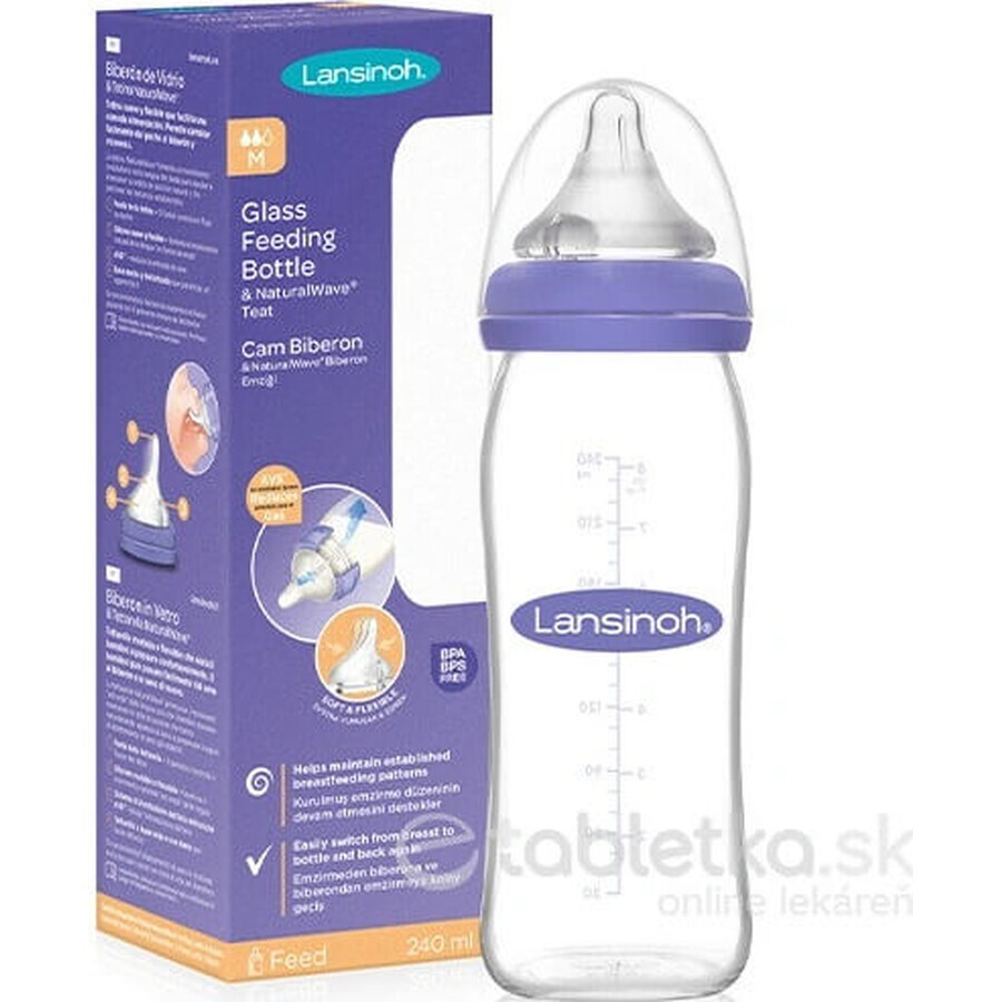 LANSINOH Babyfles 1×240 ml, babyfles