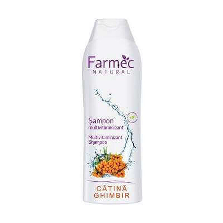 Shampoo multivitaminico con olivello spinoso e zenzero, 400 ml, Farmec