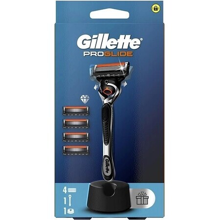 Gillette Proglide razor + heads 4pcs 1×1, razor