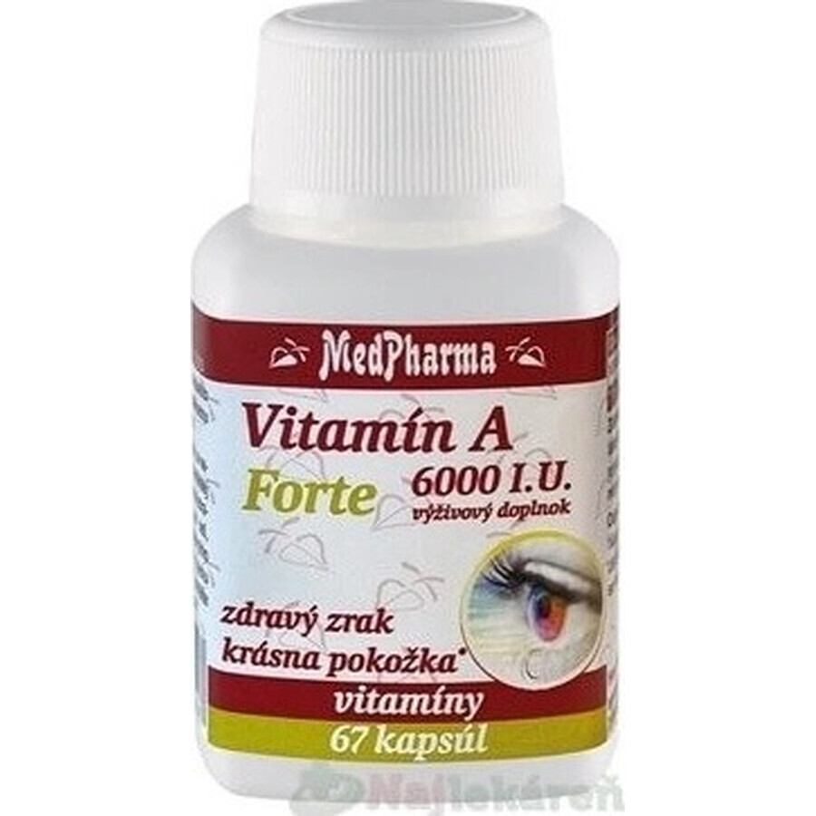 MedPharma Vitamina A 6000 UI Forte 1×67 cps, integratore alimentare