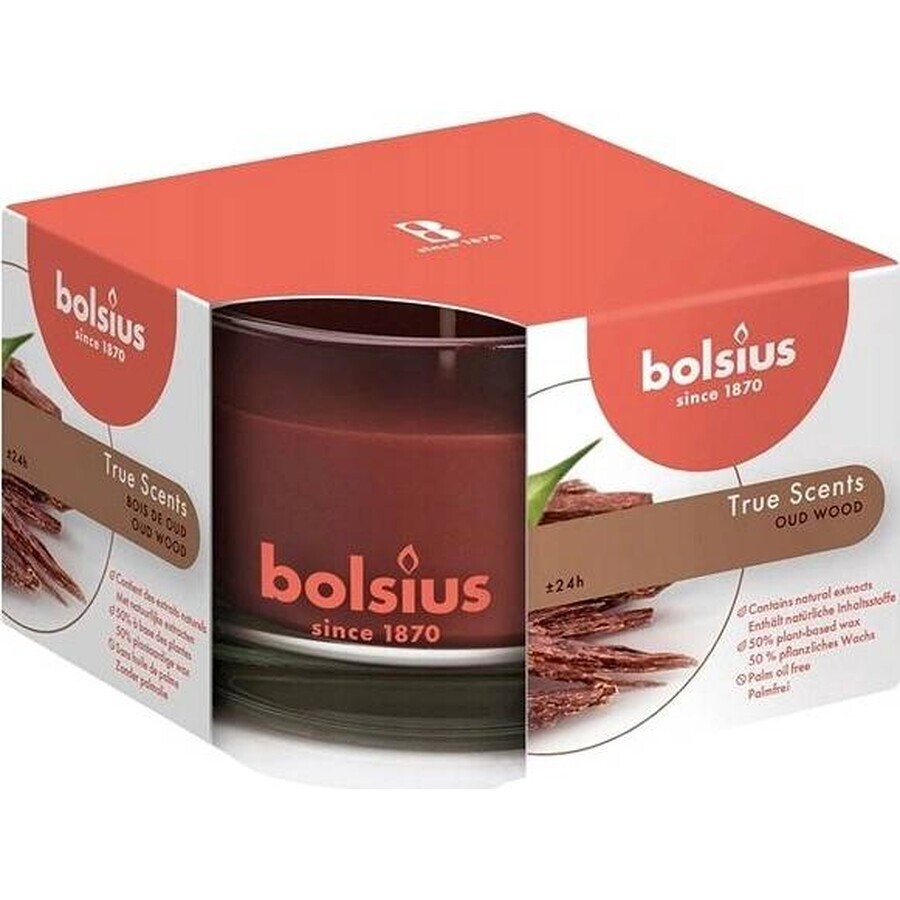 Bolsius Aromatic 2.0 bottle 90x63mm oud wood, scented candle 1×1 pc, scented candle