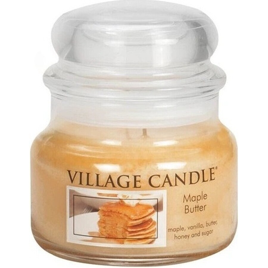 Village Candle Candela profumata in bottiglia - Burro d'acero - Sciroppo d'acero, piccola 1×1 pz, candela profumata