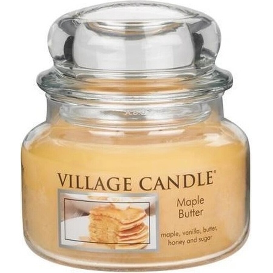 Village Candle Candela profumata in bottiglia - Burro d'acero - Sciroppo d'acero, piccola 1×1 pz, candela profumata