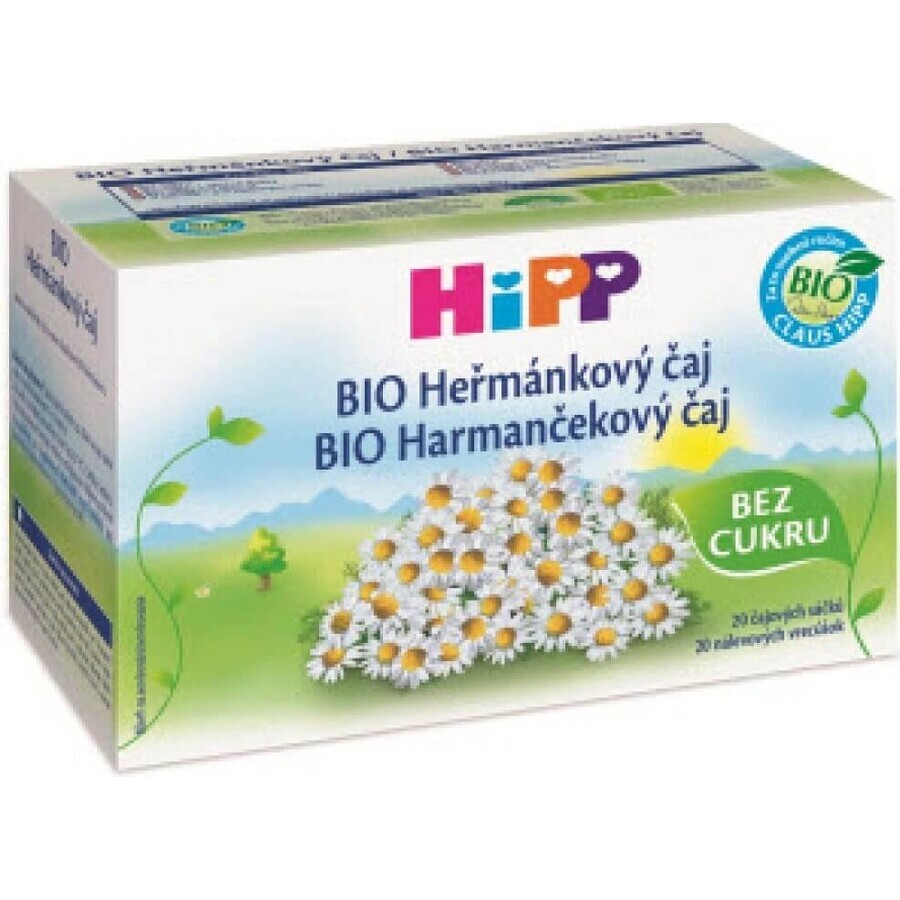 HiPP BIO Ceai de mușețel 20×1,5 g, ceai de mușețel