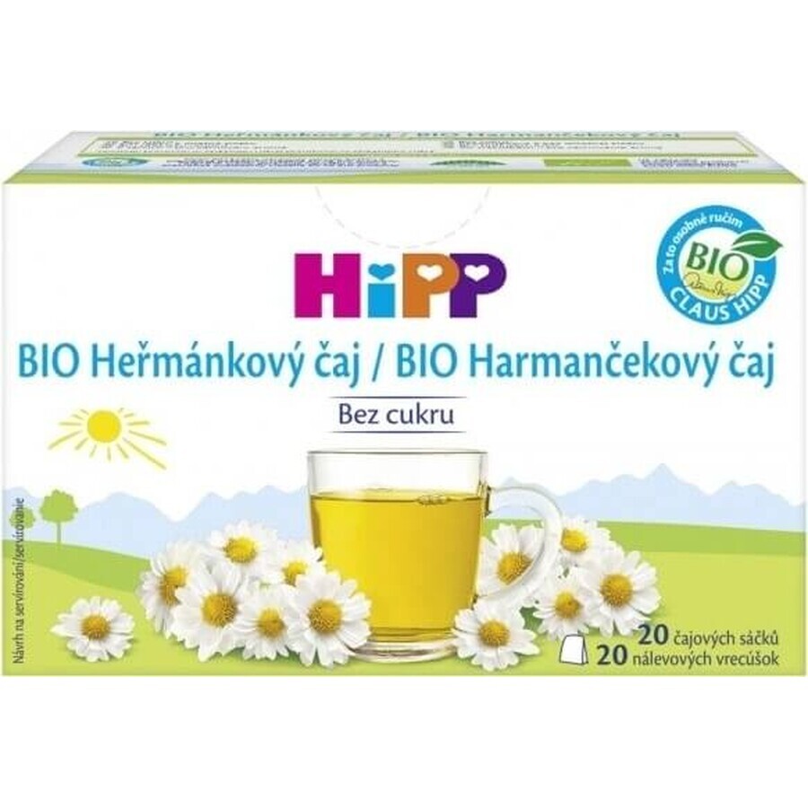 HiPP BIO Ceai de mușețel 20×1,5 g, ceai de mușețel