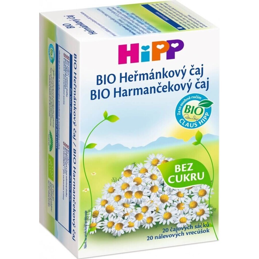 HiPP BIO Ceai de mușețel 20×1,5 g, ceai de mușețel