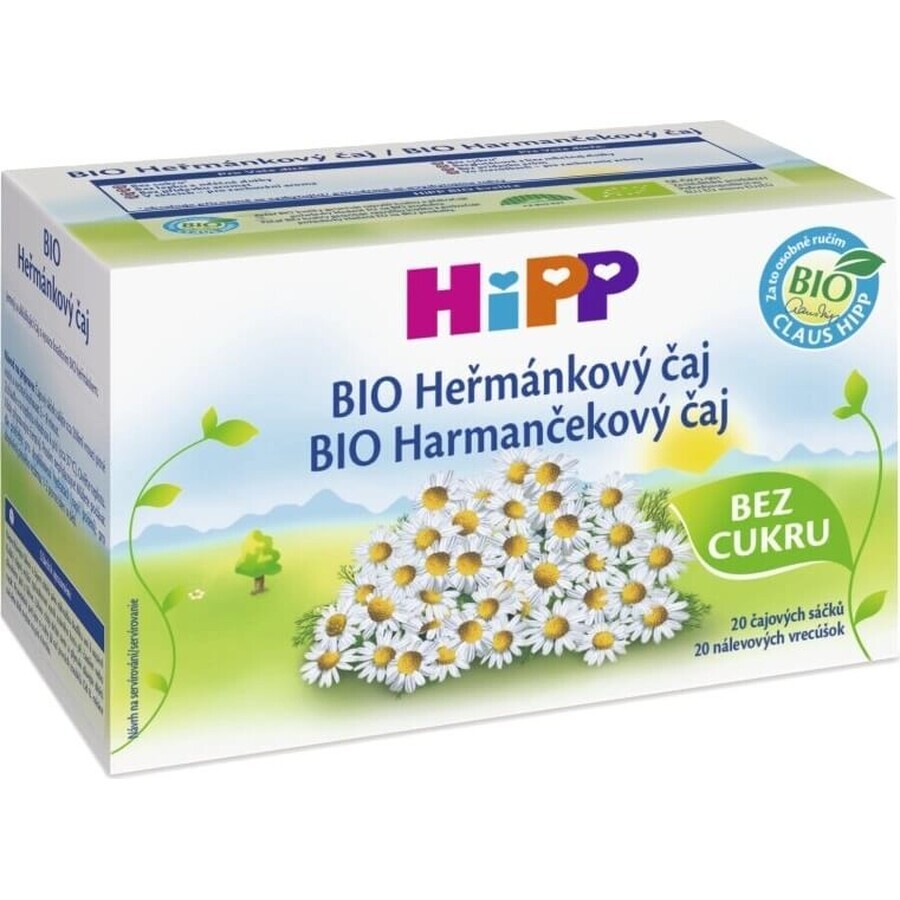 HiPP BIO Ceai de mușețel 20×1,5 g, ceai de mușețel