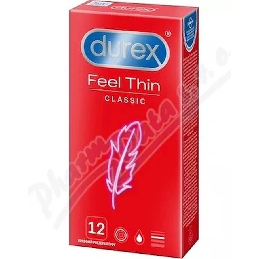 DUREX Feel Thin Classic 1×12 uds, preservativos