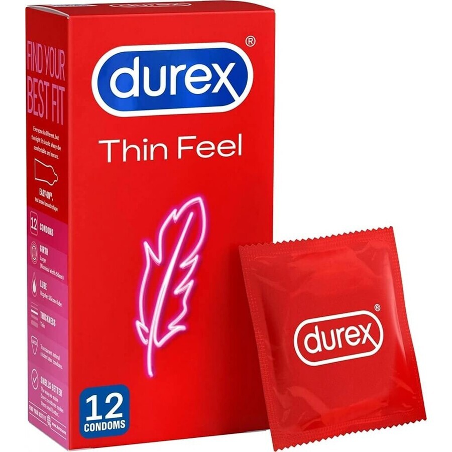 DUREX Feel Thin Classic 1×12 uds, preservativos