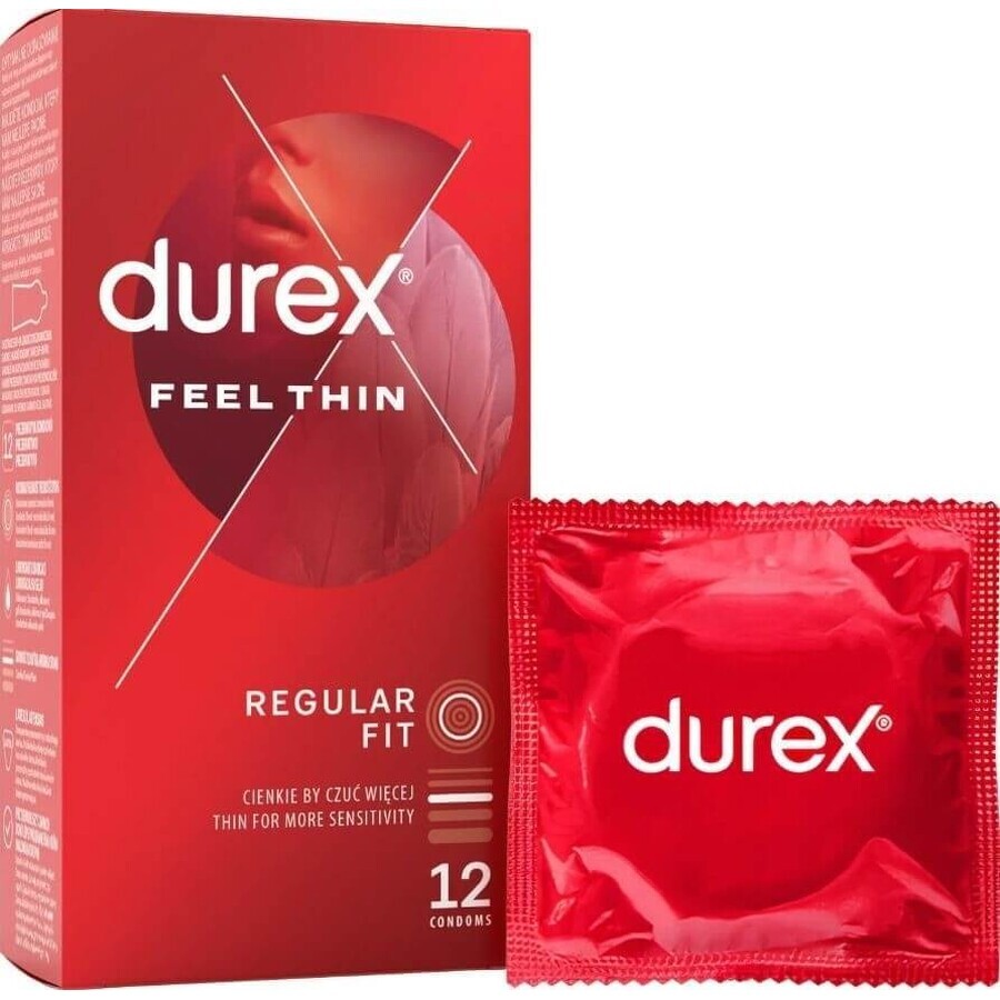 DUREX Feel Thin Classic 1×12 uds, preservativos