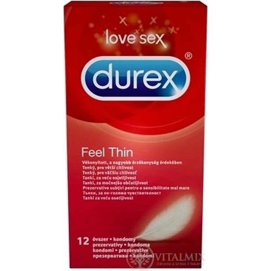 DUREX Feel Thin Classic 1×12 uds, preservativos