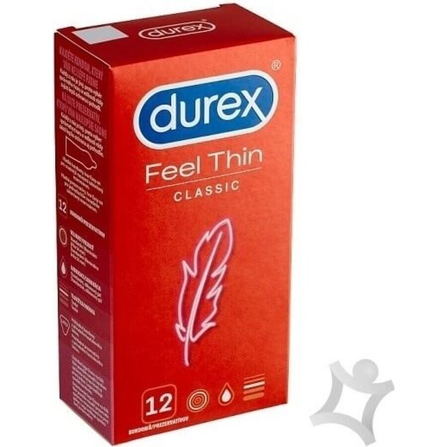 DUREX Feel Thin Classic 1×12 uds, preservativos