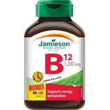 JAMIESON VITAMIN B12 VITAMIN B12 METHYLCOBALAMIN 1200 μg 1×80 tbl, gradual release