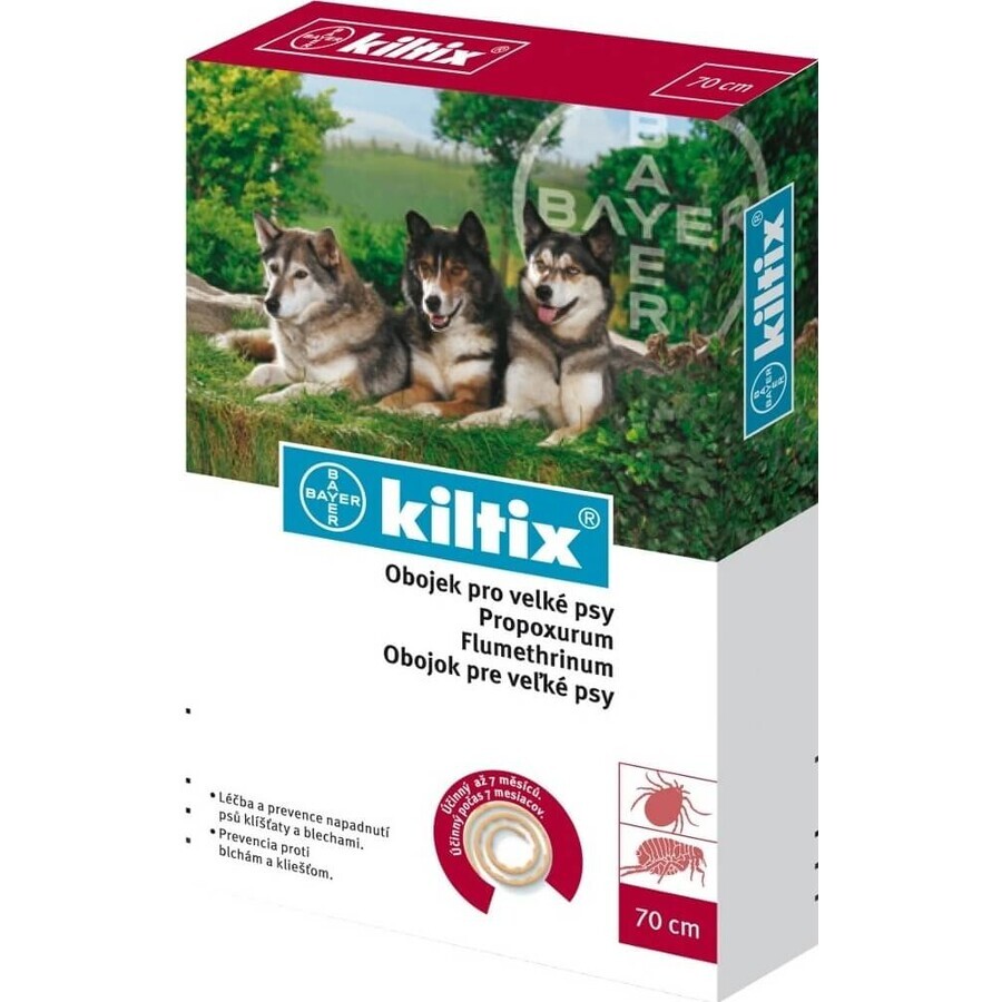 Collare KILTIX per cani di taglia grande 1×1 pz, collare antiparassitario 70 cm