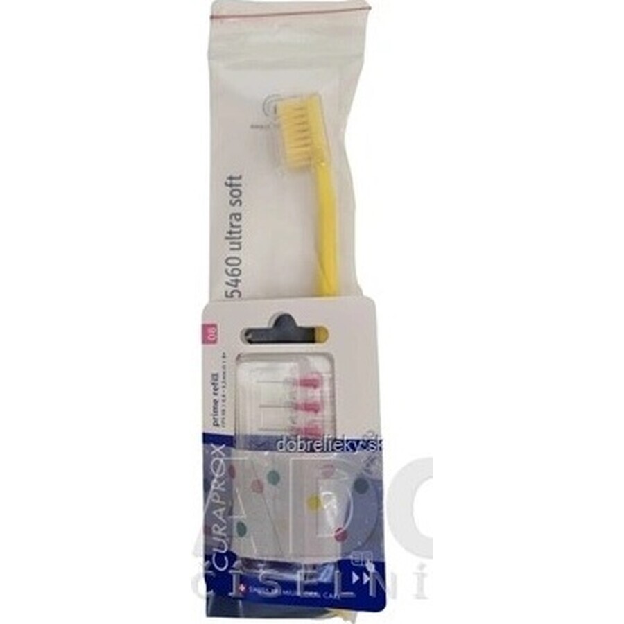 CURAPROX CPS 08 prime refill pink + CS 5460 1×1 set, brosses interdentaires sans support 8 pcs + brosse à dents 1 pcs