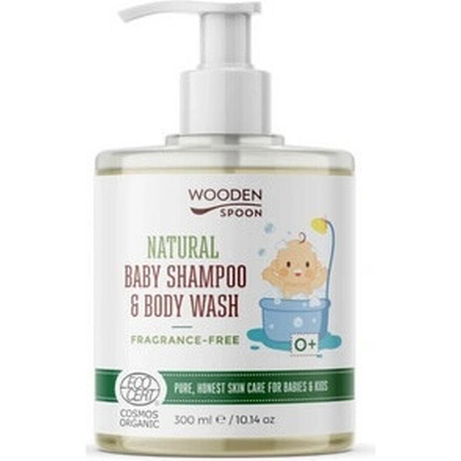 Wooden Spoon Baby Shower Gel/Shampoo 2in1 fără parfum 300ml 1×300ml, gel de duș pentru copii