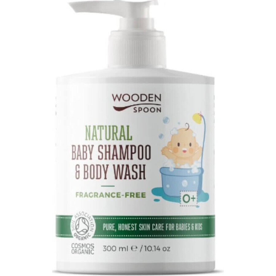 Wooden Spoon Baby Shower Gel/Shampoo 2in1 fără parfum 300ml 1×300ml, gel de duș pentru copii