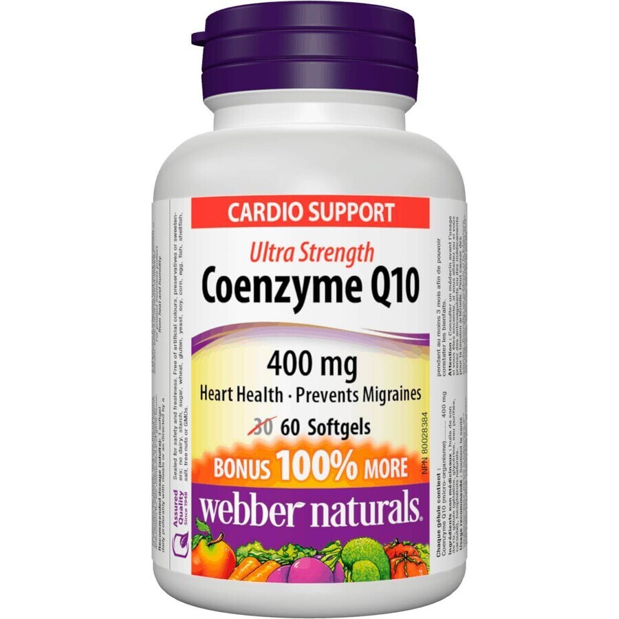 WEBBER NATURALS Coenzima Q10 400 mg EXTRA STRONG 1×60 cps, integratore alimentare